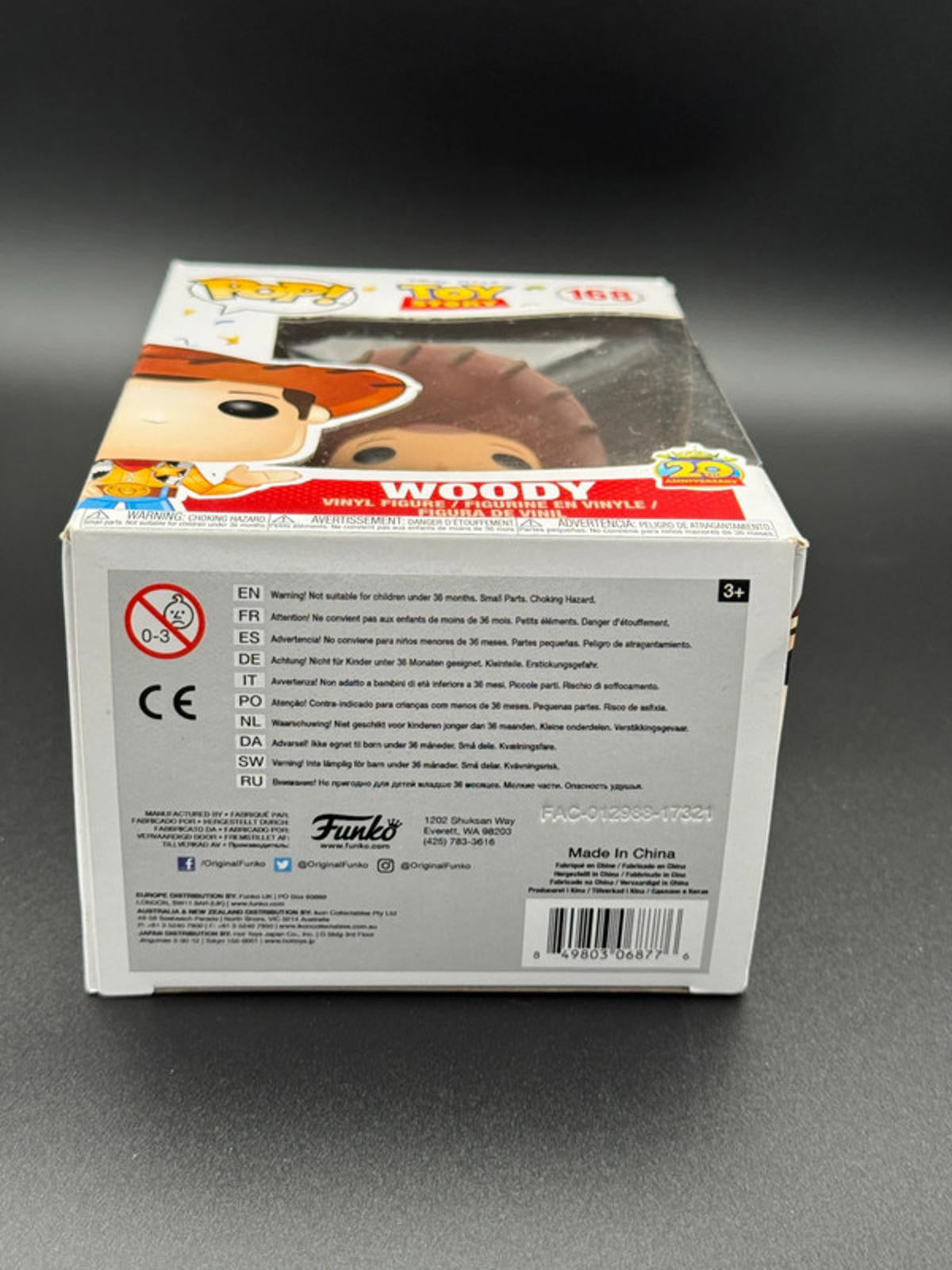 Toy Story Woody 168 Pop Vinyl Figure - Boxed