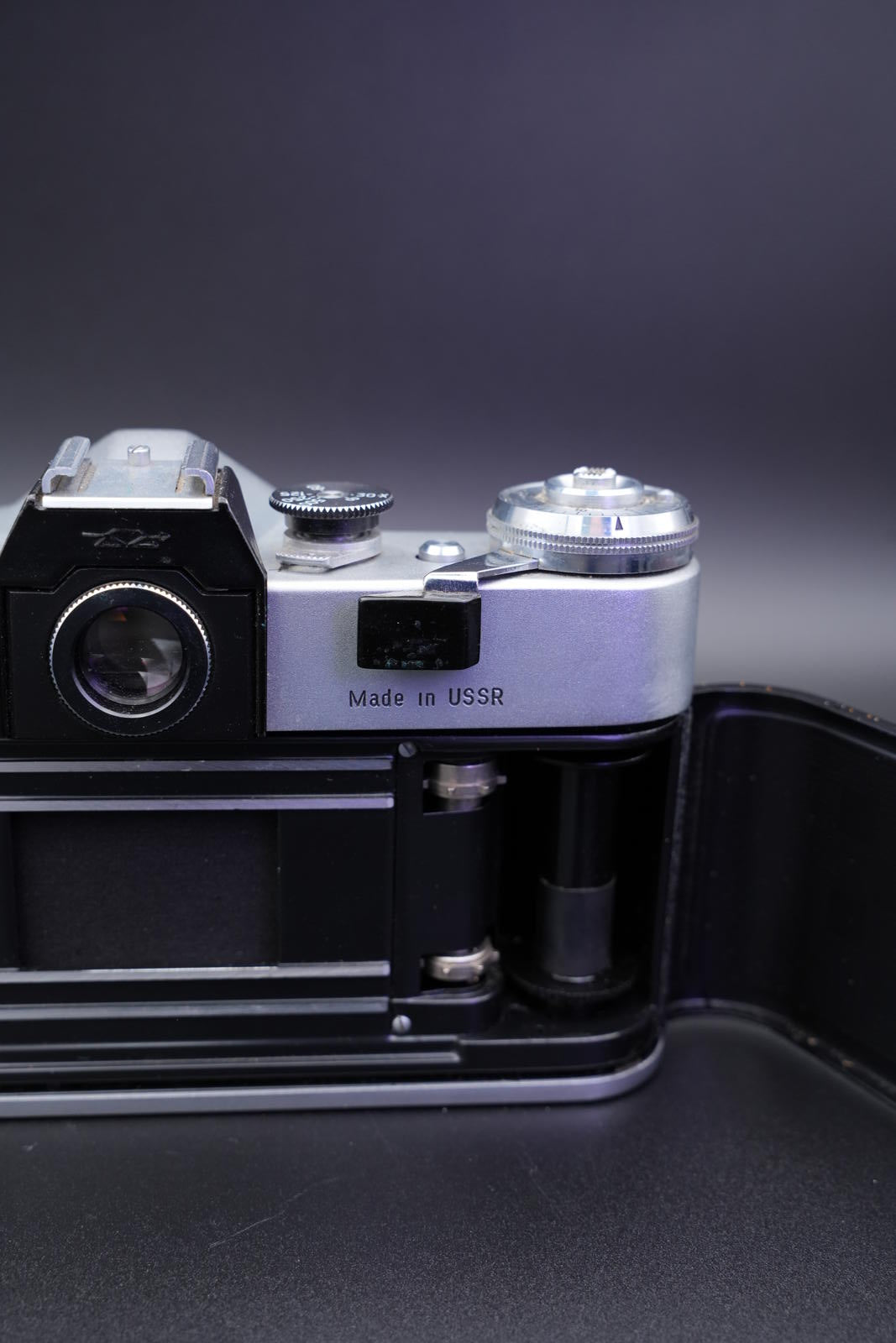 Zenit-E 35mm Vintage 1960's Film Camera With Custom Red Leather + Helios-44M-4
