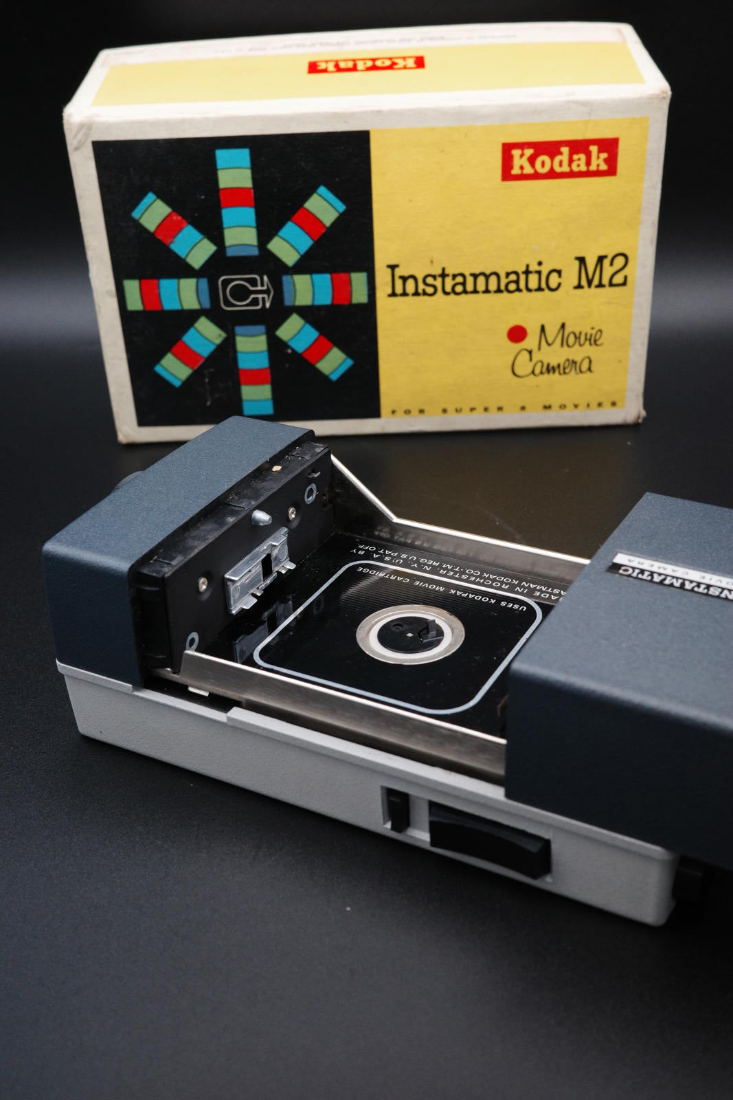 Vintage Kodak Instamatic M2, The First Super 8 Camera With Box Tested & Working