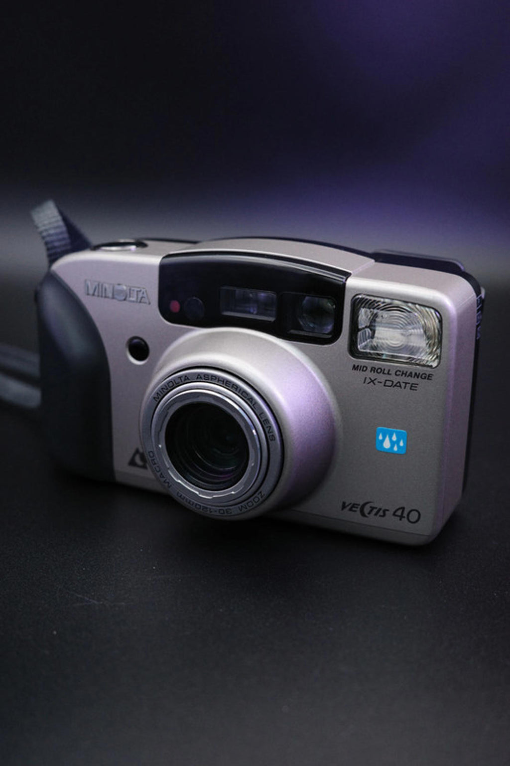 Minolta Vectis 40 Compact Zoom Point and Shoot Film Camera - Includes Manual Tested & Working