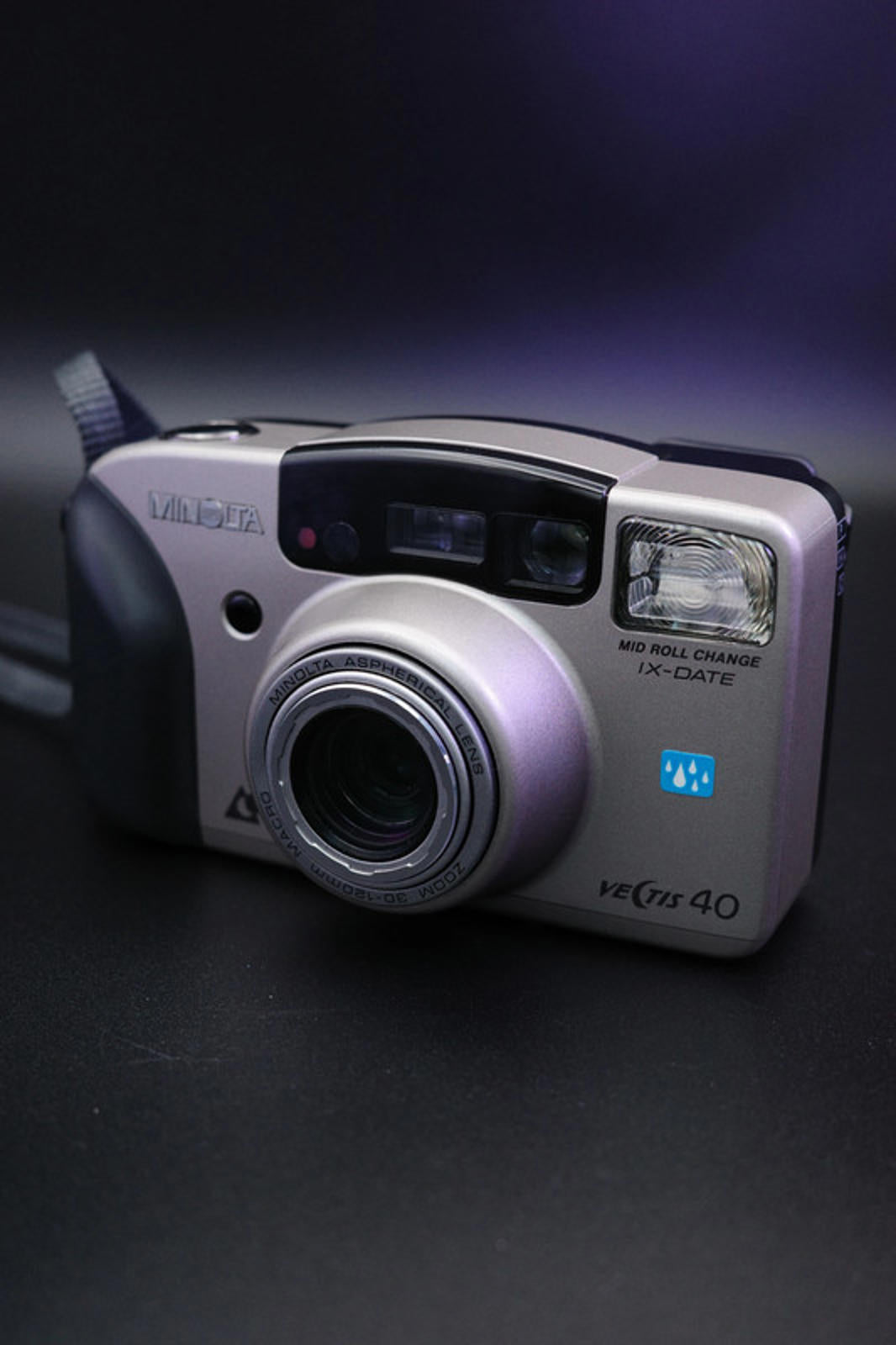 Minolta Vectis 40 Compact Zoom Point and Shoot Film Camera - Includes Manual Tested & Working