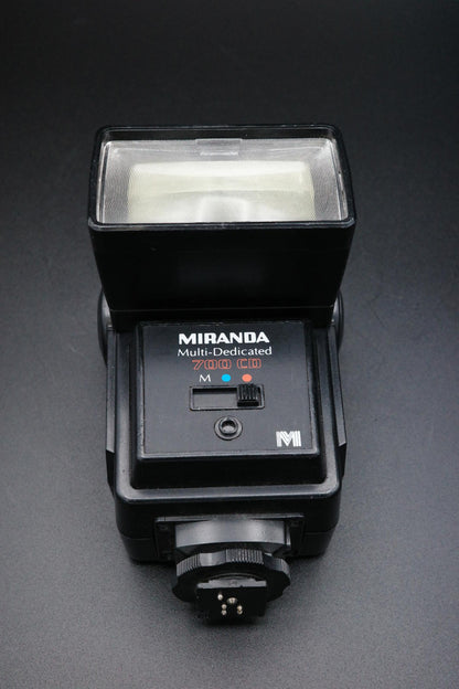 Vintage Miranda 700CD Multi Dedicated Flash Gun Fits Olympus Canon 35mm
