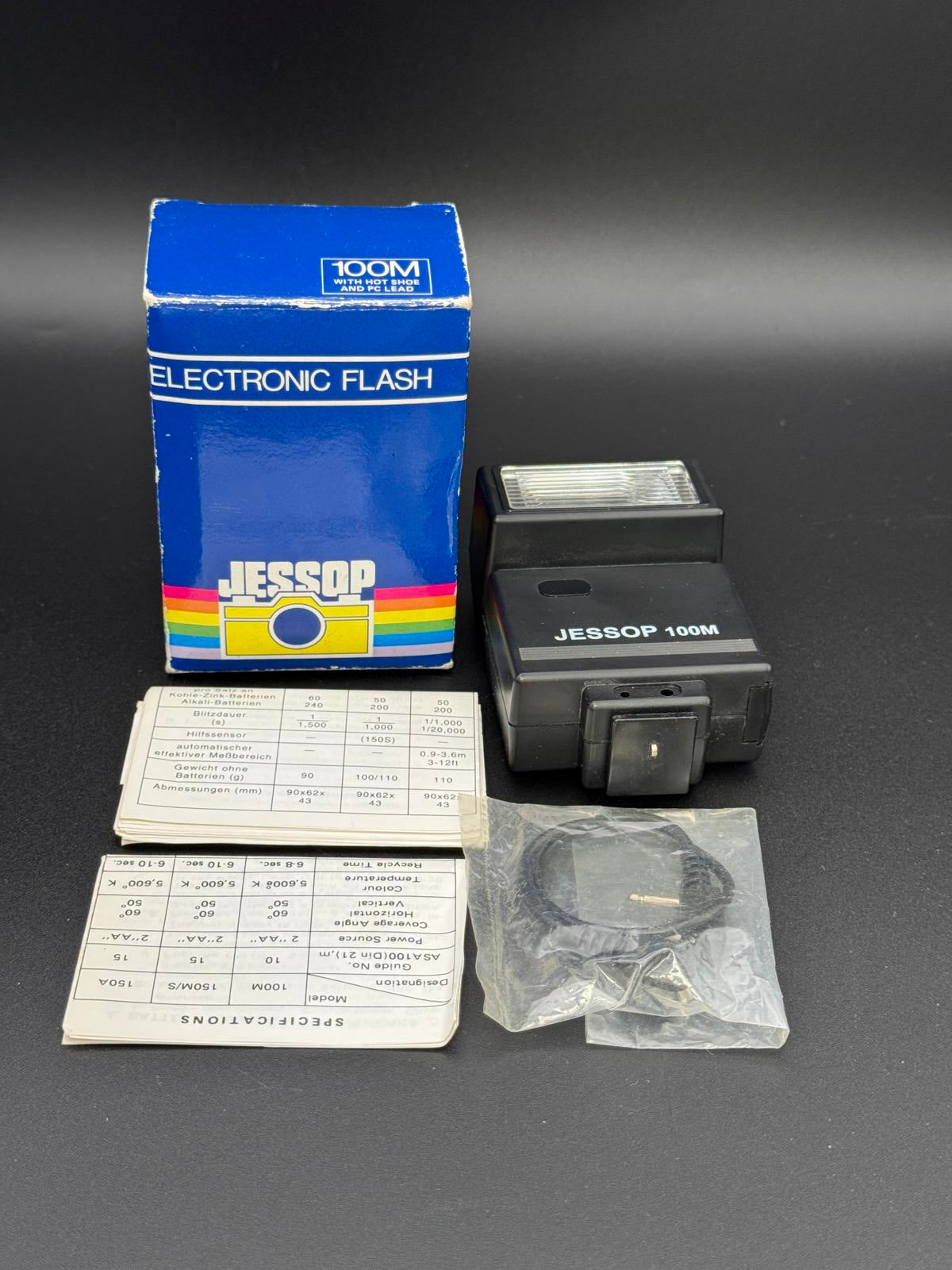 Jessops Model 100m Vintage (90's) Electronic Camera Flash Boxed & Fully Working