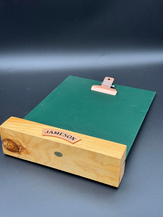 Jameson Chalkboard With Bulldog Clip - Great For Bars & Man Caves