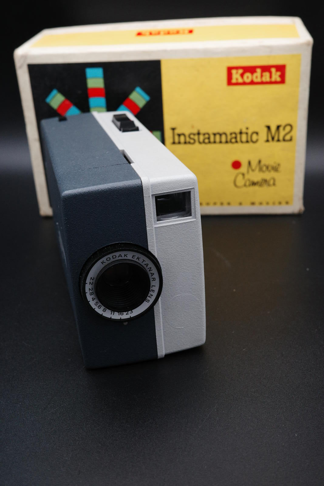 Vintage Kodak Instamatic M2, The First Super 8 Camera With Box Tested & Working