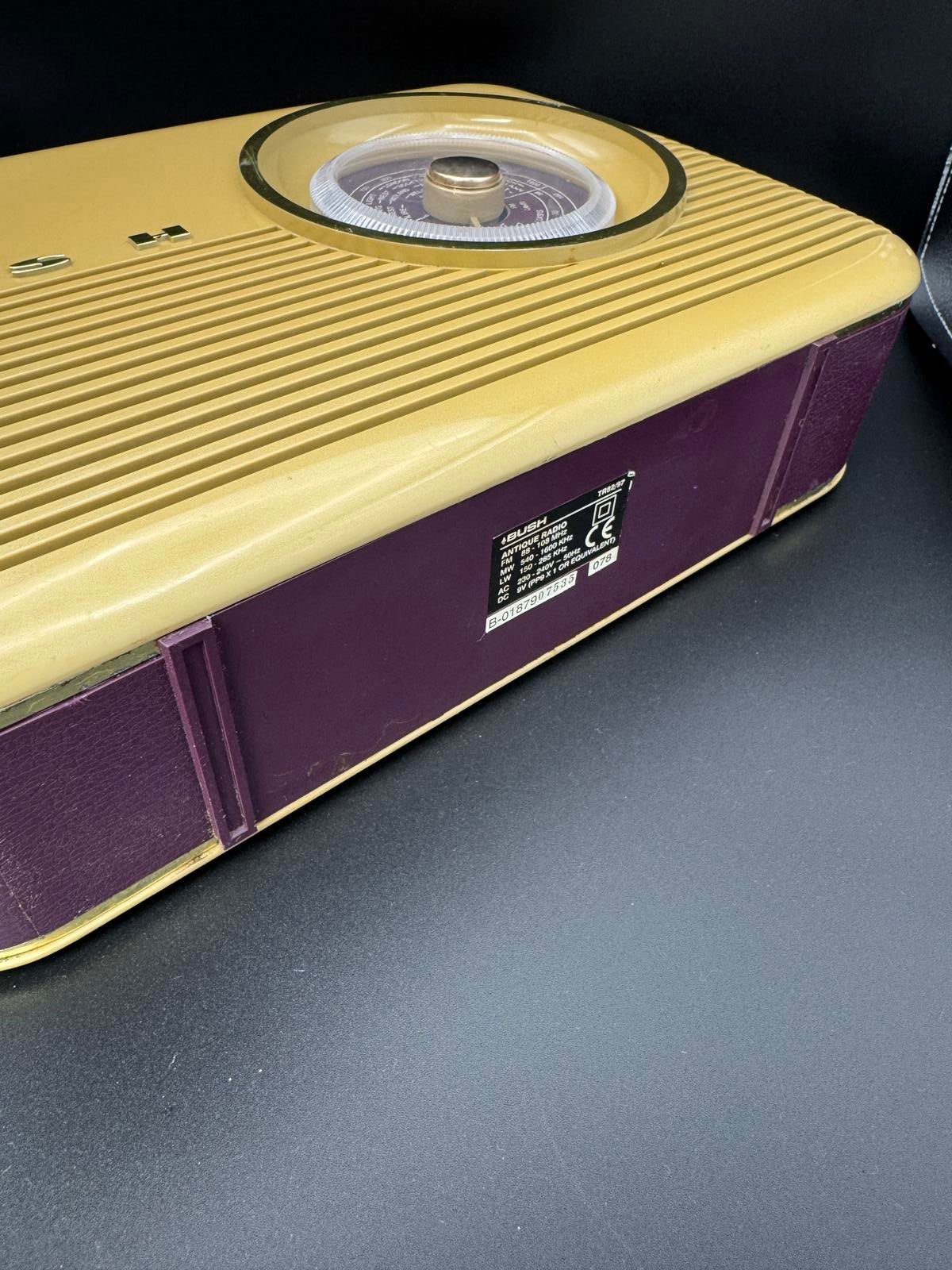 Vintage Bush Retro Radio (1997) TR82/97 - Tested & Working & Power Supply